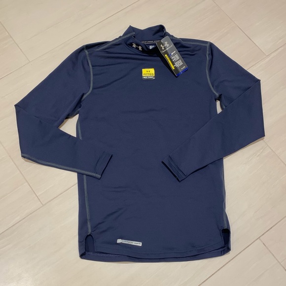 Under Armour Other - NWT Navy Blue Fitted Under Armor Cold Gear SZ Small